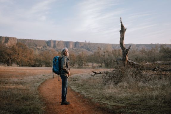 Andrea Lankford on the trail 